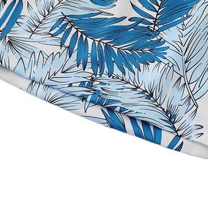 Nuevos Pantalones Cortos Deportivos para Hombre, Estampados con Sublimación Tropical Azul, Diseño de Hojas de Palma, con Cordón en la Cintura, Secado Rápido para Verano - Product Image 6
