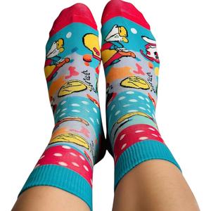 Calcetines deportivos tejidos de alta calidad al por mayor de fabricante, calcetines deportivos estampados cómodos y antideslizantes de algodón antibacteriano - Product Image 1