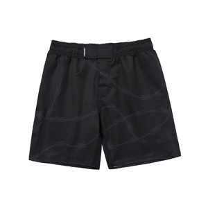 Shorts d'arts martiaux noirs à séchage rapide pour garçons avec ceinture verte et bandes latérales Coupe régulière Vêtements pour enfants - Product Image 6