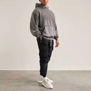 Wholesale Waterproof 430g 100% Cotton <b>Pullover</b> Hoodie Custom Printed Winter Hip-hop Streetwear Regular Fit French Terry <b>Men</b> - Product Image 6
