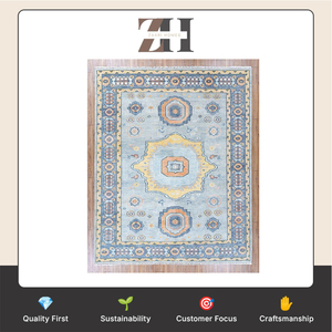 Premium Turkish Hand Knotted Oushak Wool <b>Rug</b> Handmade Oriental Floral Area Carpet Luxury Decorative Home Furnishing <b>Rug</b> - Product Image 6