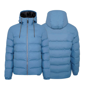 Adult Men's Puffer <b>Jackets</b> Sky Blue Color Zip Up Front Pocket Street Wear Puffer <b>Jacket</b> With Custom Design And Size - Product Image 3