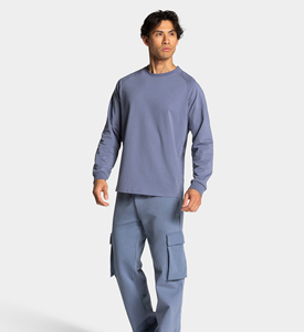 Mens Custom Joggers Loose Breathable Cotton Wide Leg Pants Sweat Stacked Gym Running Streetwear Workout Pants for Fitness - Product Image 2