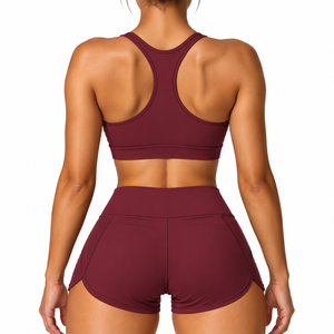 Conjunto Deportivo de Yoga Personalizable con Logotipo, Bra Deportivo y Pantalones Cortos Ajustados, Conjunto de Dos Piezas para Yoga y Fitness - Product Image 2