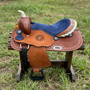 Selle de cheval en cuir western de qualité supérieure, construction robuste, siège confortable pour la pratique du trail, du ranch et de l'équitation quotidienne - Product Image 6