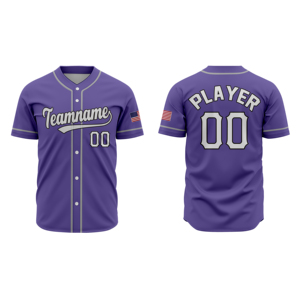 Maillots de baseball personnalisés en gros à prix abordable, 100 % polyester, numéros d'équipe personnalisés, sublimation, séchage rapide, respirant, unisexe - Product Image 2
