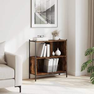 Bibliothèque rectangulaire moyenne en bois d'ingénierie chêne fumé – Collection de bibliothèques élégantes - Product Image 3