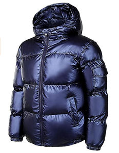 High Quality <b>Men's</b> Winter <b>Coat</b> Lightweight <b>Hooded</b> Bubble Thicken Puffer Jacket Waterproof Breathable Eco-Friendly - Product Image 5