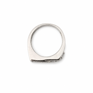 Bague Chevalière en Argent Sterling 925 Micro-Pavée de Zircons Cubiques pour Homme, Cadeau de Mariage ou de Fête, Finition Géométrique Poli Miroir - Product Image 5