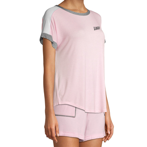 Ensemble t-shirt et short femme, design uni, décontracté / service OEM, avec poches sur le devant des shorts, haute qualité, prix bas - Product Image 5