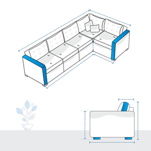 Wholesale 600D Heavy Duty Oxford Waterproof New Top Plain Dyed Solid Modern Minimalist UV-Resistant Coating L Shape <b>Sofa</b> - Product Image 5