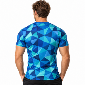 Camiseta blanca de poliéster para sublimación para hombre, camiseta lisa para impresión digital, tela suave, fabricante de ropa personalizada. - Product Image 2