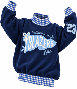 Sweat-shirt en molleton de coton pour femme, col montant, personnalisable avec logo brodé, coupe oversize, streetwear d'hiver, vente en gros - Product Image 3