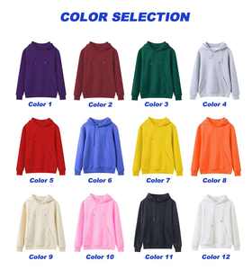 Sudadera con Capucha Unisex de Color Sólido, Tejida, Informal, Corte Regular, para Otoño, Disponible en 12 Colores - Product Image 3
