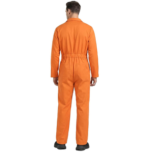 Vêtements de travail d'été respirants en polyester, vêtements de travail pour mécaniciens et électriciens, uniforme de mécanicien orange en coton résistant - Product Image 2