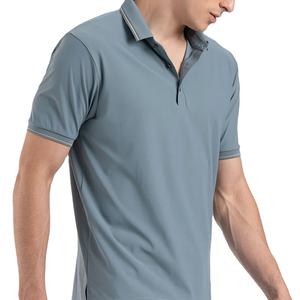 เสื้อโปโลผ้าฝ้ายสีพื้นสำหรับผู้ชาย, เสื้อคอตตอนสวมใส่สบายระบายอากาศได้ดีสวมใส่สบายใส่100% พอดีตัวปกติ - Product Image 5