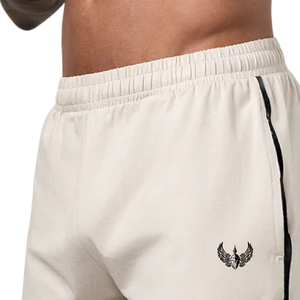 Pantalones Cortos Deportivos para Hombre, Color Beige, con Cintas Adhesivas, Casuales, para Gimnasio, Ligeros, para Correr, Verano, Ropa Deportiva - Product Image 6
