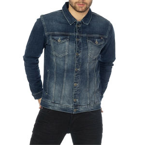 Fashion Designer Custom Hip Hop Street Wear Denim Jacket Men Printed Technology Long Denim Jacket Mens Jeans Jackets Denim - Product Image 1