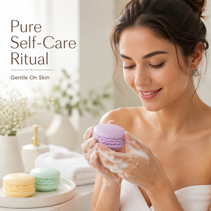 Private Label Organic Transparent Herbal Macaron <b>Soap</b> <b>Set</b> Handmade Whitening Skin Moisturizing Face & Toilet <b>Soap</b> for Dry Skin - Product Image 5