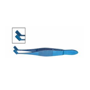 1 pièce Pince en acier inoxydable à pointe courbée, manche antidérapant, légère, réutilisable, certifiée CE, pour usage hospitalier, pour sourcils, en métal, médicale - Product Image 1