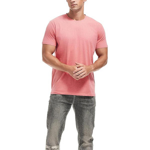 Camiseta de Hombre de Nuevo Diseño, 100% Algodón, Cuello Redondo, Color Sólido, Camiseta para Hombre, Tops Masculinos - Product Image 1