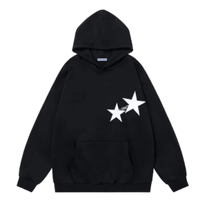 Sweat-shirts à capuche personnalisés imprimés étoiles pour femmes et hommes, mode streetwear printemps automne, manches longues, coupe ample, pulls décontractés - Product Image 1