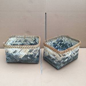 Eco-Friendly Woven Bamboo Storage <b>Basket</b> for Home Hotel <b>Stackable</b> Multifunction Stylish Vietnam Handicraft Storage - Product Image 3