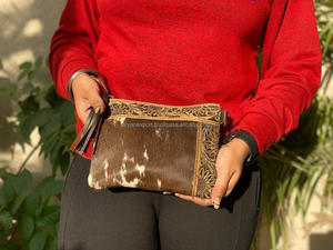 Mini bolso cruzado de piel de vaca mecanizado a mano para mujer, bolso móvil, bolso de mano de cuero de vaca occidental de marca personalizada - Product Image 6