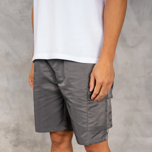 Custom Made Lightweight Multi Pocket Men Cargo Shorts Quick Dry Mid Length Elastic Waist Casual Style Men Cargo Shorts - Product Image 4