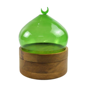 Dôme à gâteau en métal et verre, design martelé, avec poignée métallique plaquée or, décoration de fête d'anniversaire, support à gâteau, best-seller - Product Image 3