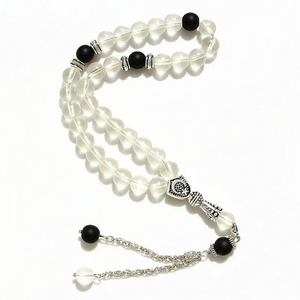 Perles de prière islamiques en résine écologiques faites à la main, aspect naturel, Tasbeeh Misbaha pour le Ramadan - Product Image 5