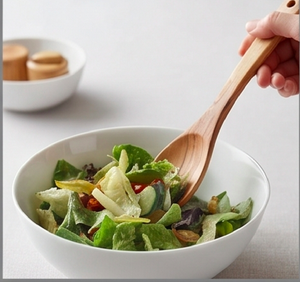 Ensemble de cuillères à salade en bois, design minimaliste, finition mate, couverts durables pour usage domestique et hôtelier - Product Image 5