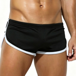 High Demand <b>Men's</b> Split <b>Shorts</b> with Pouch Wholesale Custom Athletic Quick Dry Breathable <b>White</b> Trim Running Split Gym <b>Shorts</b> - Product Image 3