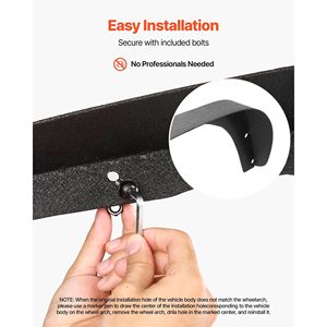 Parafanghi per Jeep JK/JKU 2/4 Porte 2007-2018, Parafanghi Anteriori e Posteriori Neri Verniciabili con Texture Fine, Accessorio Compatibile per Fuoristrada - Product Image 5