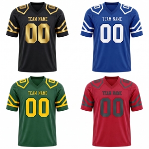 Maillot de football américain personnalisé, sublimation, polyester, uniforme d'équipe, manches courtes, vêtements de sport athlétiques, OEM - Product Image 6