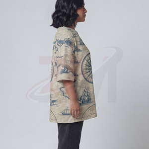 Camiseta Premium Extra Grande para Mujer, Sublimación Completa, Secado Rápido, Ligera, Ropa de Moda, Fabricación Personalizada - Product Image 4