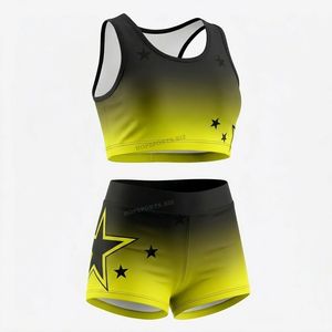 Soutiens-gorge et shorts de cheerleading confortables en spandex pour filles, vêtements d'entraînement de danse et de cheerleading - Product Image 4
