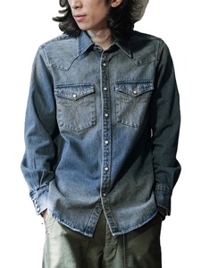 Camisas de satén informales para hombre 2025 de alta calidad de mezclilla delgada de manga larga de talla grande - Product Image 5