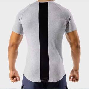 High Quality Cotton O-Neck Men's Summer T-Shirt Breathable Jersey Top Custom Logo High Street Style Silk Screen Printing Solid - Product Image 2