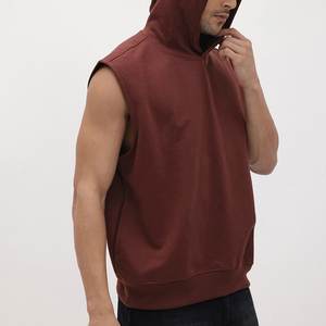 Débardeur à capuche zippé en coton pour homme – Idéal pour l'entraînement et la gym – Collection été - Product Image 2