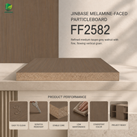 Panneau de particules MFC Jinbase FF2582 Chêne Gris 18mm E0, découpé sur mesure pour l'ameublement et la menuiserie