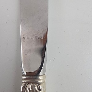 Stainless Steel Butter <b>Knife</b> <b>Set</b> 4pc Sheepsfoot Blade Straight Edge Kitchen Utensil - Product Image 2