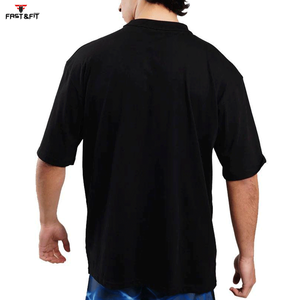 T-shirts pour hommes en coton 100% lourd, surdimensionnés, de style streetwear, avec impression personnalisée du logo, fabrication professionnelle. - Product Image 2