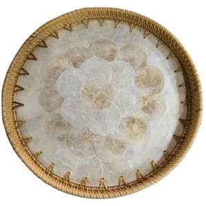 Bandeja lacada madre perla Premium de lujo al por mayor, bandeja de madera personalizable para servir comida, precios competitivos, compatible con OEM/ODM - Product Image 1