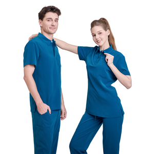 TOP QUALITY Cotton/PE/Spandex <b>Canvas</b> Scrubs Comfortable/useful Beauty Salon Jumpsuit Latest Design Hospital FMF uniform LOW MOQ - Product Image 5