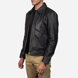 Chaqueta Elegante para Hombre con Cuello, de Piel de Oveja Auténtica, con Forro de Poliéster, Cierre de Cremallera, Abrigo de Invierno Cálido y Cómodo - Product Image 4