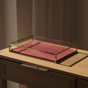 Stunning Brass Glass Jewelry Organizer with Lacquer Finish Transforming <b>Treasured</b> Accessories Into a Luxurious Display Elegance - Product Image 6