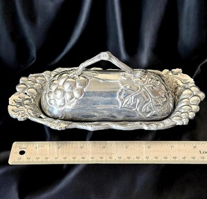Royal Style Silver Brass Butter Dish With Lid Perfect For Hotels Restaurants And Luxury Table Setup Keeps Butter Fresh - Product Image 3