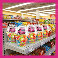 Yoloduck Groothandel Zure Gummy Candy 6 Mini Pakjes Speelgoedauto's Multi Fruit Halal Gummy Candy Groothandel Zure Halal Gummy Candy