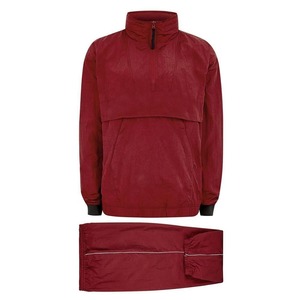 Conjunto Deportivo Elástico para Hombre de Dos Piezas, Pantalones Cortos y Chaqueta con Bloques de Color Personalizados, Traje Deportivo Reflectante con Cremallera, Chaqueta Cortavientos de Nailon de 2 Piezas - Product Image 2